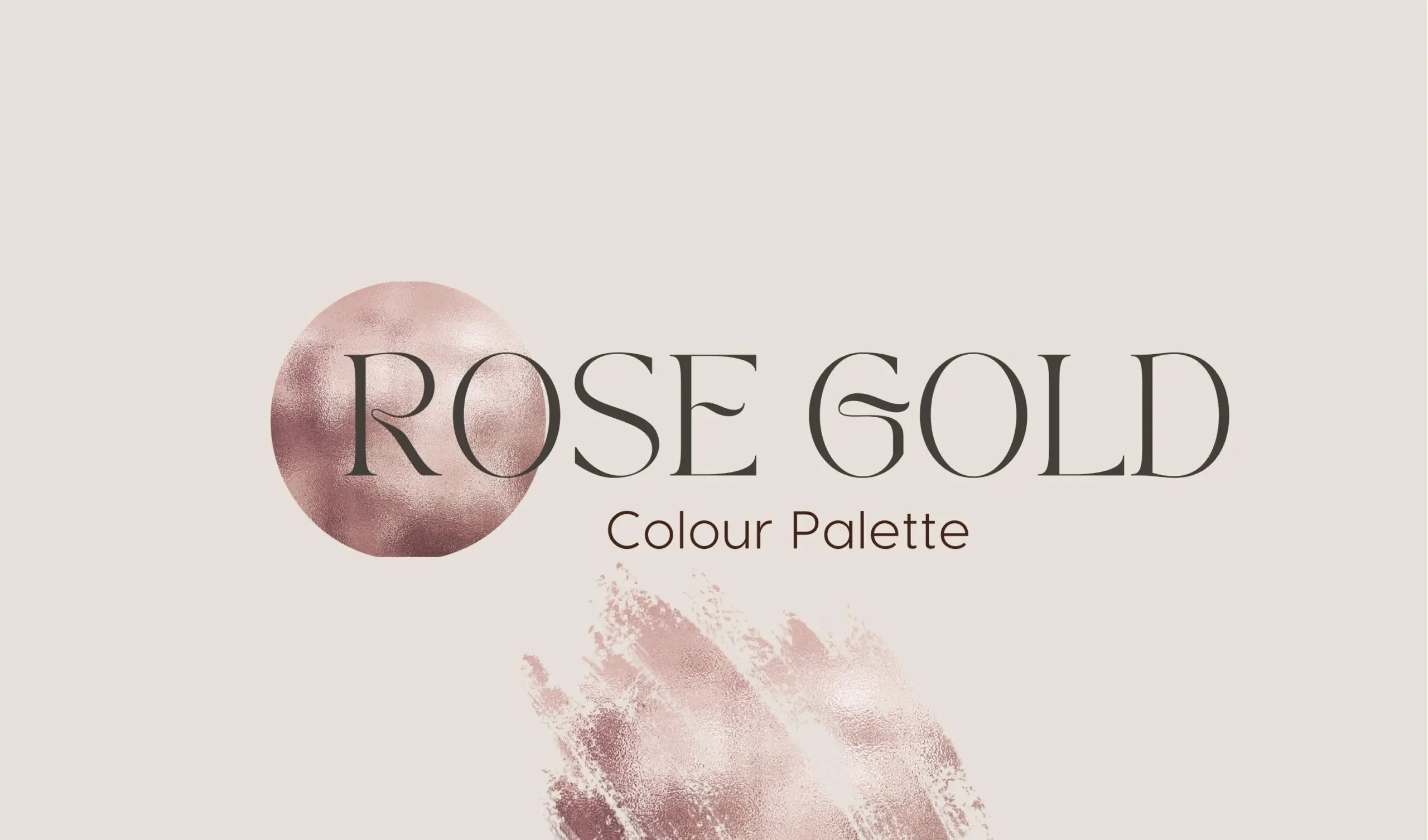 Rose gold colour palette