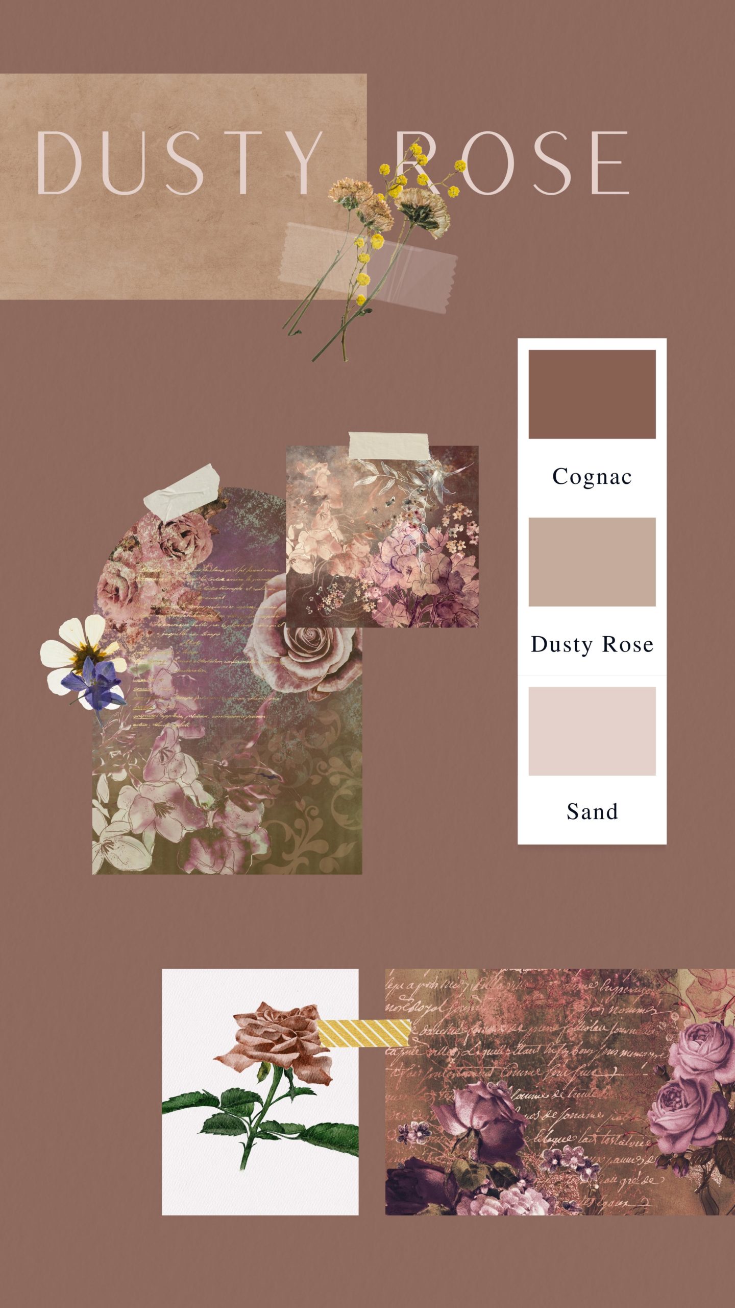 dusty rose colour palette
