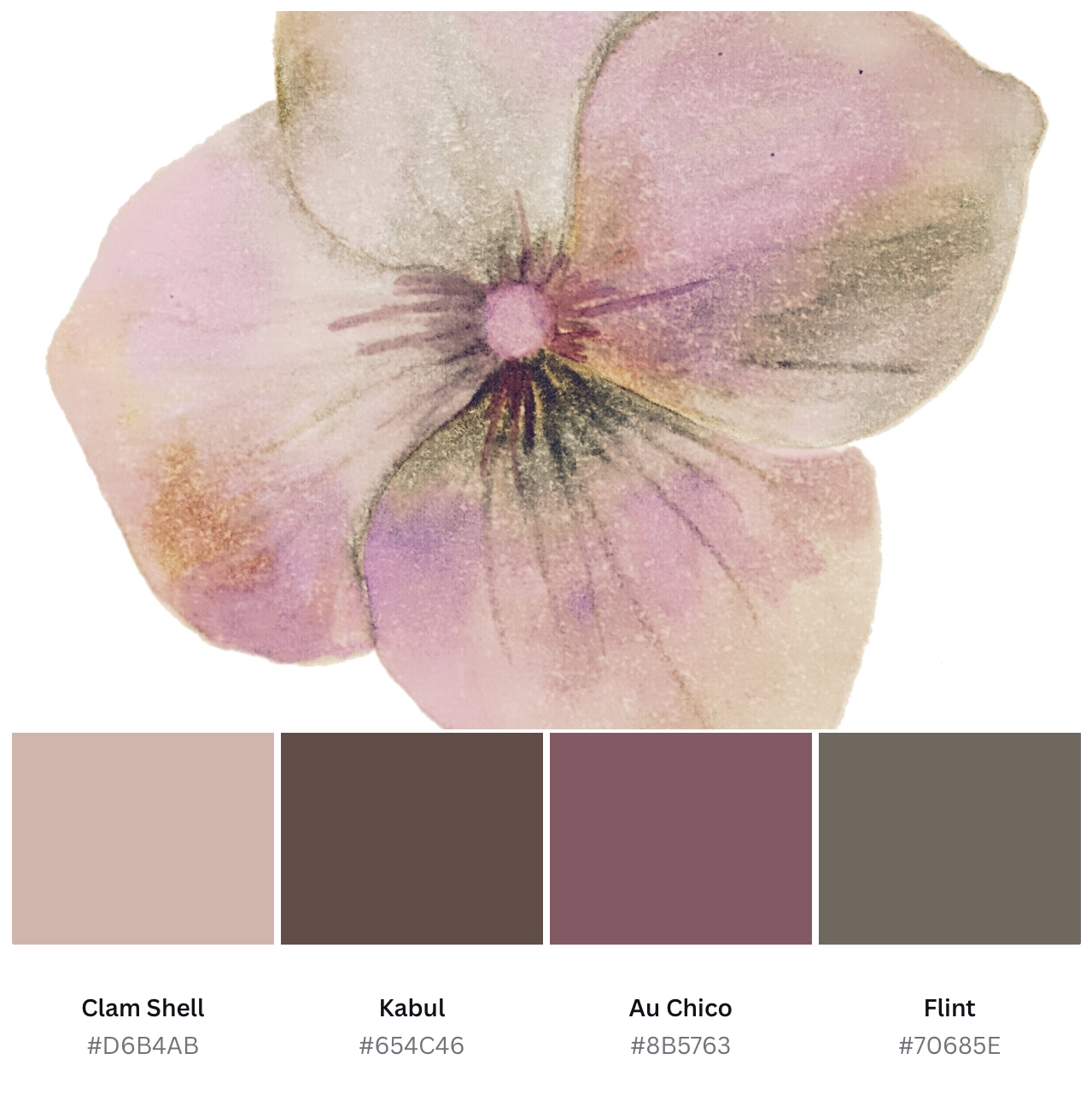 blush plum colour palette