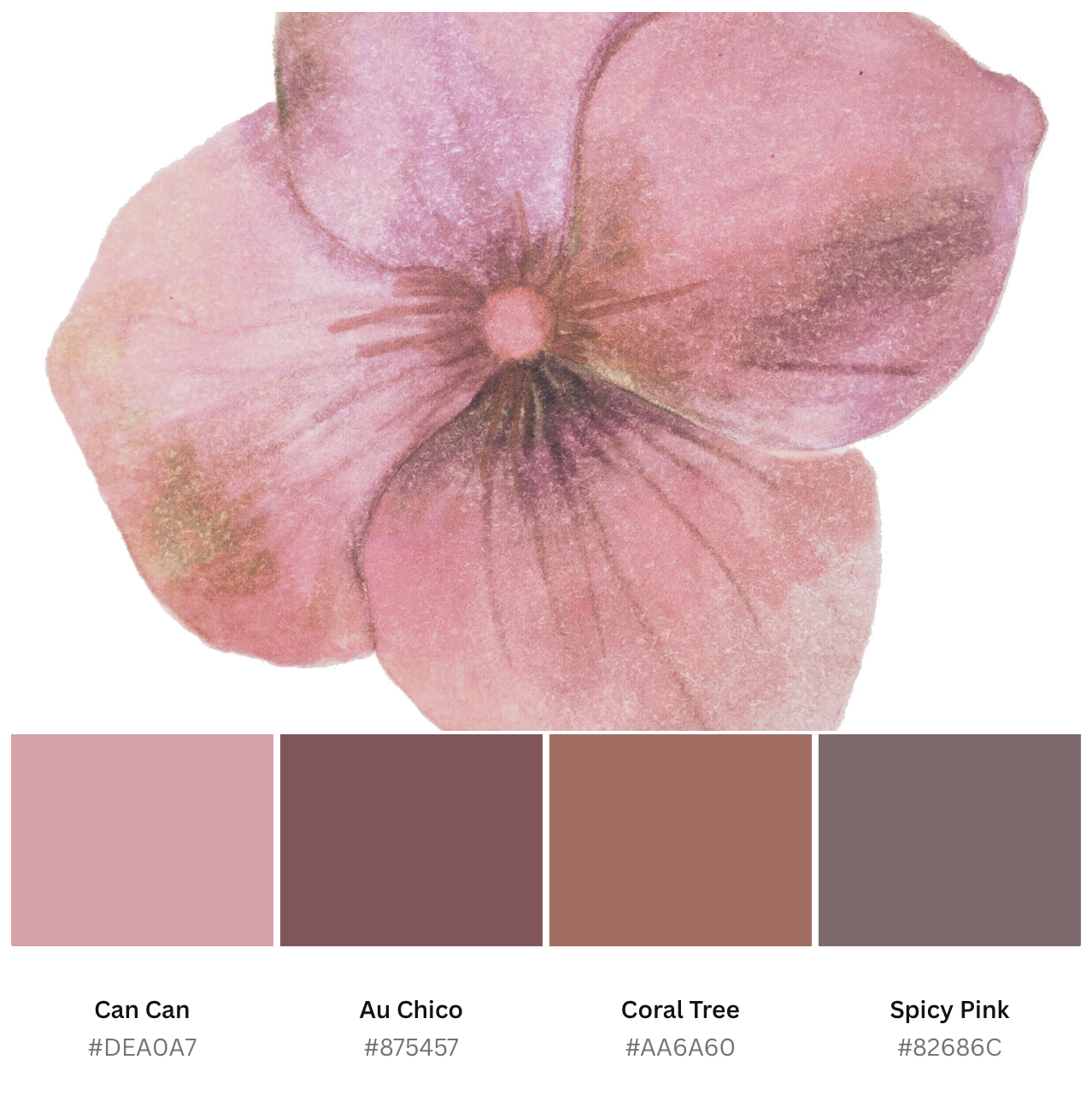 dusty rose colour palette