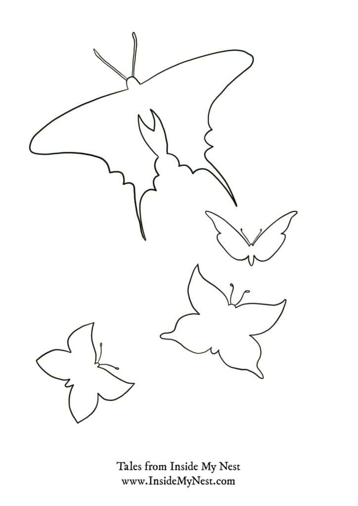 Free printable butterfly outline multiple